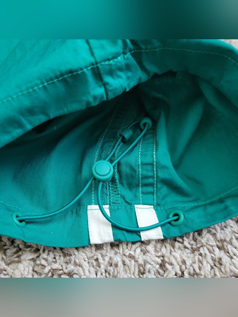 Gap Organic Cotton Poplin Relaxed Easy Stripe Pants Baize Green Barrel XS NWT - Picture 9 of 10
